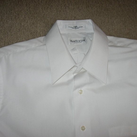 Van Heusen Short Sleeve Dress Shirt White Sz 15.5 Lot of 3 - Picture 12 of 16